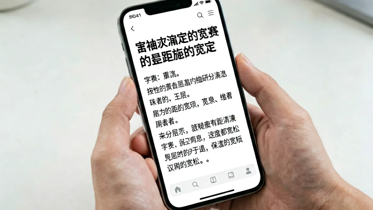 99xxx 网站在手机屏幕上的阅读界面展示，字体清晰、排版简洁，适合移动端浏览